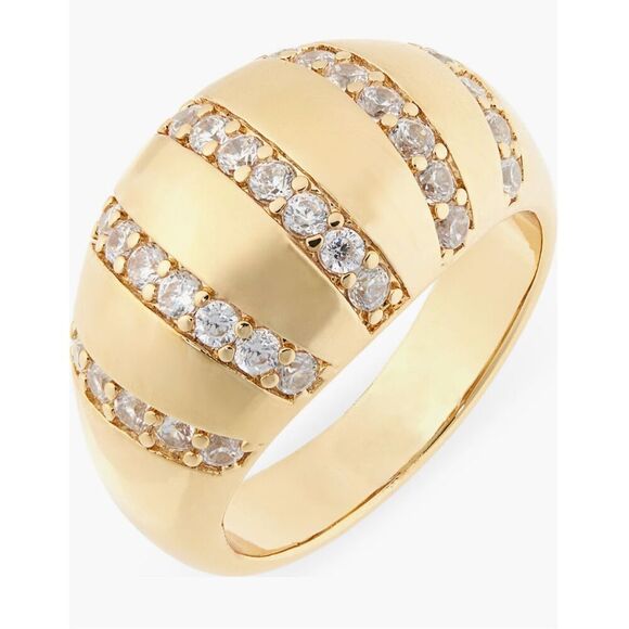 NORDSTROM Cubic Zirconia Domed Ring Size 8 - Picture 1 of 3
